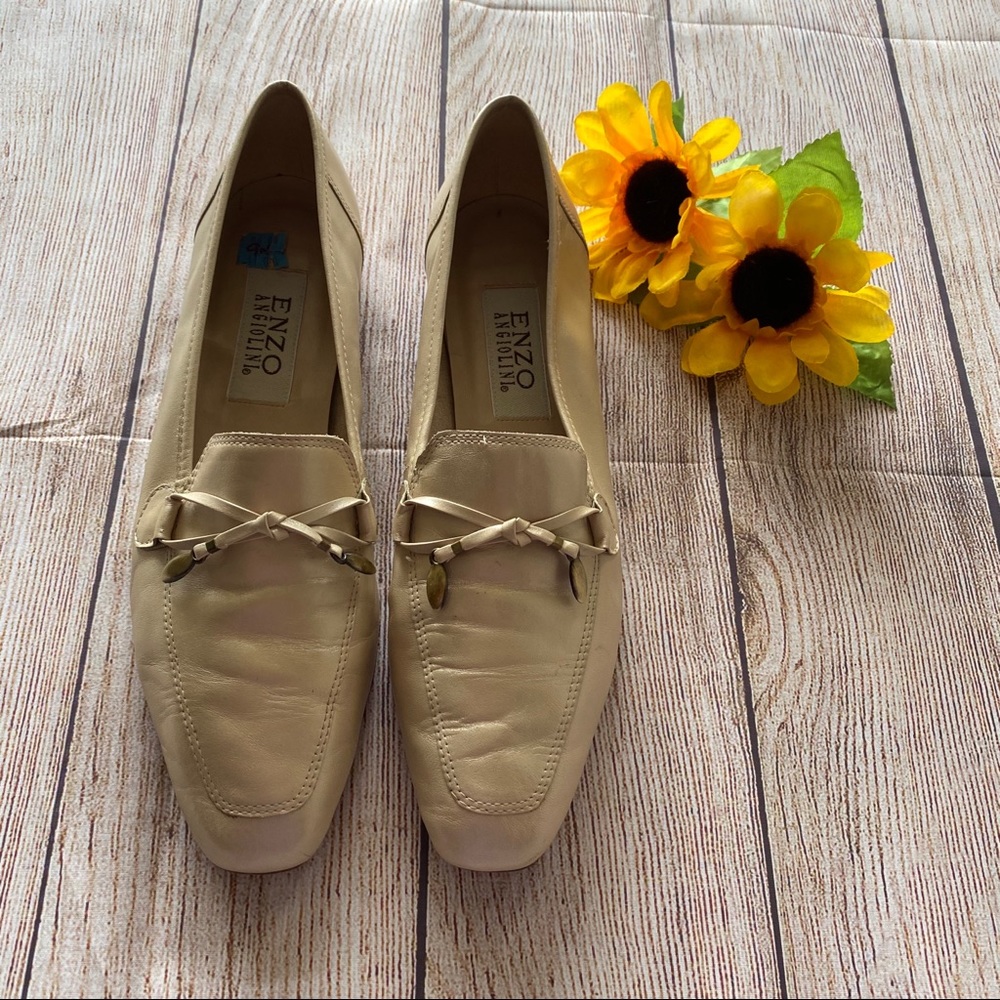 Enzo Angiolini Linear Flat Bow Skimmer Loafers